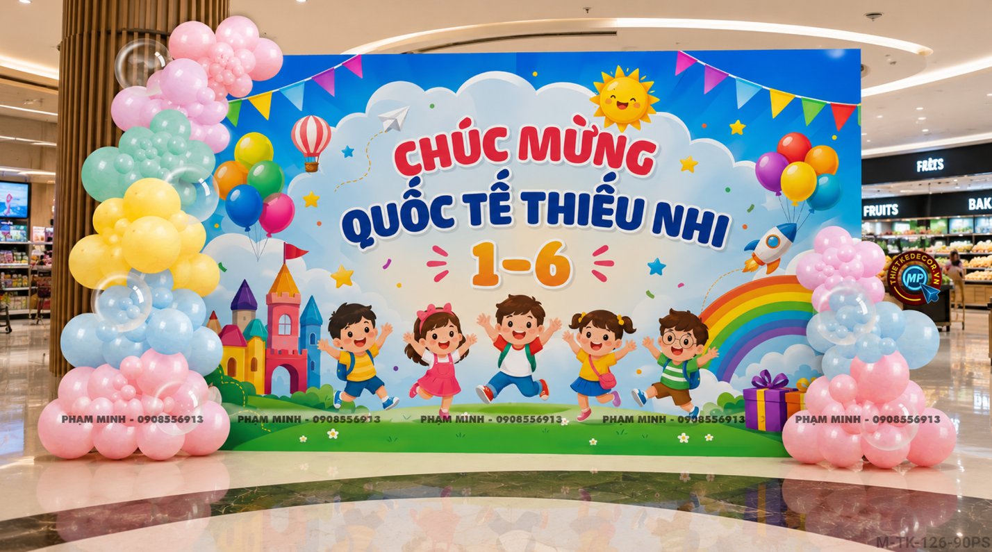 File thiết kế background quốc tế thiếu nhi 1 tháng 6, căng bạt quốc tế thiếu nhi 11/6 cute dễ thương đáng yêu.