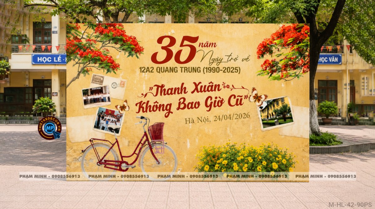 File thiết kế họp lớp họp khóa trang trí bong bóng decor họp lớp decor họp khóa ngày về trường hoài; họp lớp hoài niệm vintage