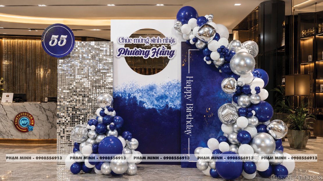 File thiết kế sinh nhật người lớn, sinh nhật nam, sinh nhật sếp, sinh nhật bạn trai sang trọng luxury tone xanh đen trắng