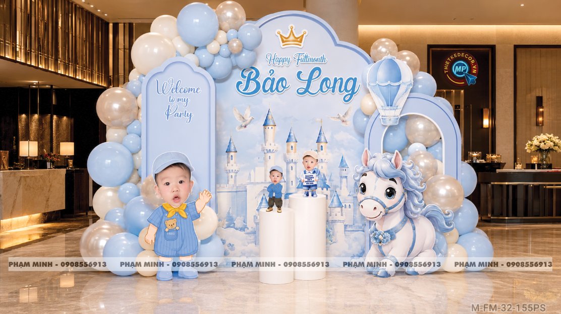 File thiết kế đầy tháng bé trai tone xanh lá cây; Full month bé trai tuổi ngựa tone xanh da trời; đầy tháng tone xanh da trời; full month tone xanh da trời cute dễ thương đáng yêu
