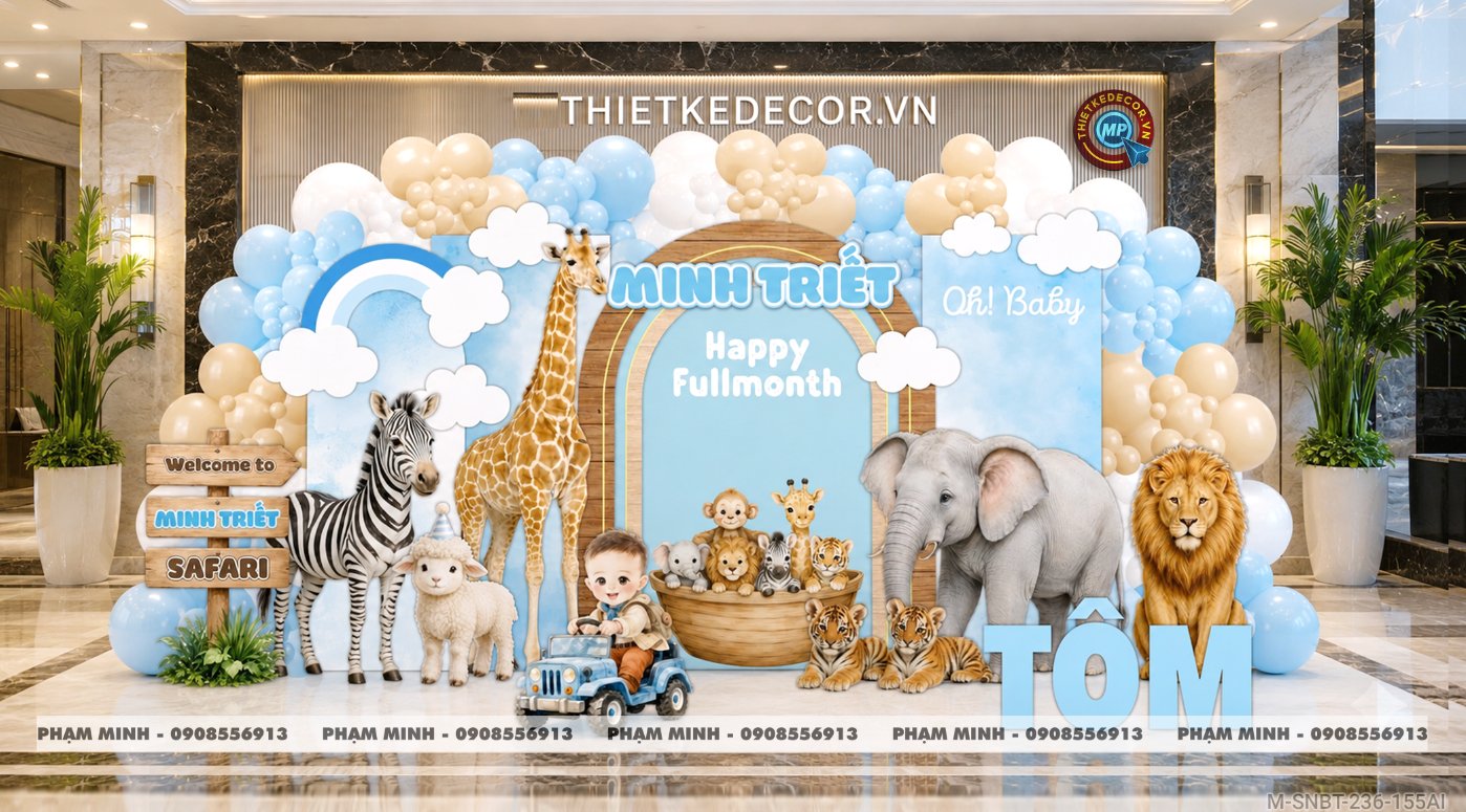 File thiết kế sinh nhật bé trai tuổi rắn chủ đề sở thú; chủ đề safari, đáng yêu dễ thương cute