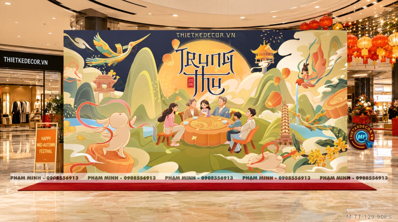 File thiết kế background Trang trí decor Trung Thu Mall, Trang trí tiểu cảnh Trung Thu Chung cư, decor tiểu cảnh Trung Thu Nhà Hàng, tiểu cảnh Trung Thu Khách Sạn; Trang trí decor Trung Thu ngân hàng, Trang trí decor Trung Thu trường học; quán cà phê